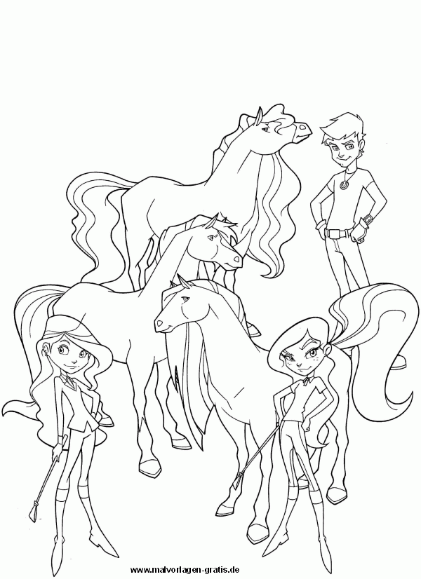 Konie Kolorowanka - Kreatywna Jazda Konna dla Dzieci kolorowanka do druku